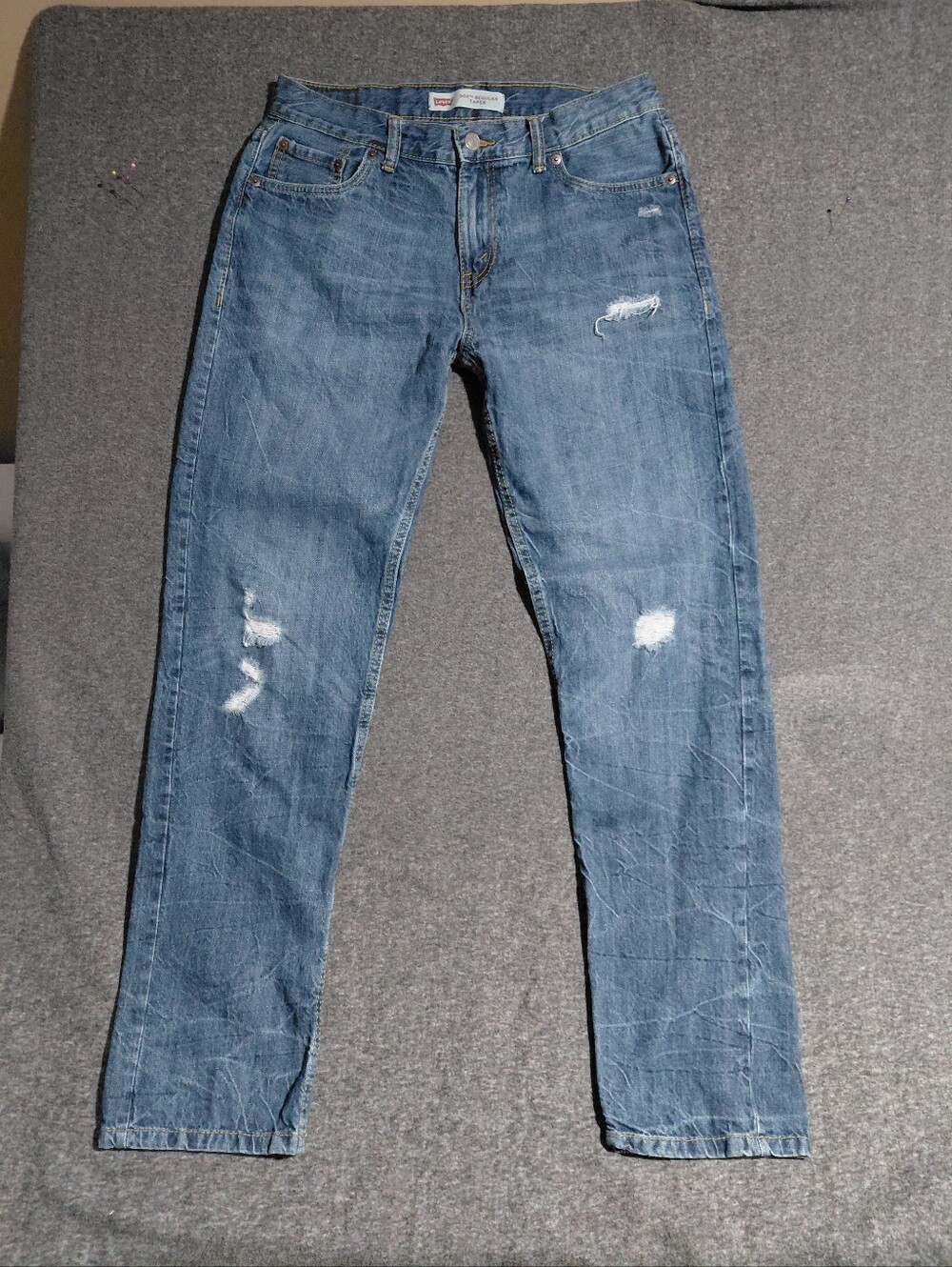 Levi's Mens 502 Distressed Blue Jeans Sz 30"x30